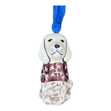 Ornament, Dog, 3" in "Merlot Thicket" by Manufaktura | K164T-P352