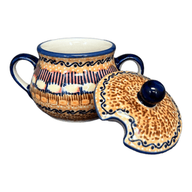 Polish Pottery Bowl, Round, Sugar Bowl, 3.5" in "Desert Sunrise" by Manufaktura | C015U-KLJ Additional Image at PolishPotteryOutlet.com