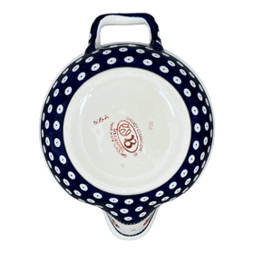 Polish Pottery Zaklady 1.25 Quart Mixing Bowl (Persimmon Dot) | Y1252-D479 Additional Image at PolishPotteryOutlet.com