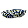 Polish Pottery Spoon Rest, Small, 3.5" in "Floral Revival Blue" by Manufaktura | P093U-MKOB at PolishPotteryOutlet.com