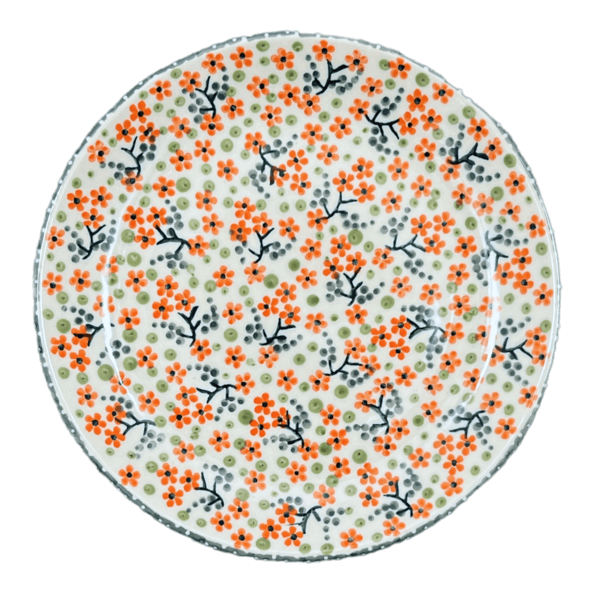 Plate, Round, Dessert, 7.25" in "Peach Blossoms" by Manufaktura | T131S-AS46