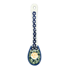 Polish Pottery Sugar Spoon (Perennial Garden) | L001S-LM at PolishPotteryOutlet.com