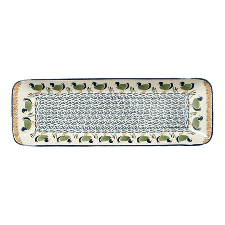 Platter, Rectangular, Long, 19.5" x 6.75" in "Ducks in a Row" by Manufaktura | P204U-P323