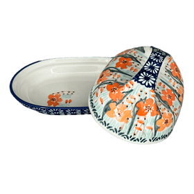 Polish Pottery Fancy Butter Dish (Sun-Kissed Garden) | M077S-GM15 Additional Image at PolishPotteryOutlet.com