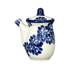 Polish Pottery Zaklady Soy Sauce Pitcher (Blue Floral Vines) | Y1947-D1210A at PolishPotteryOutlet.com