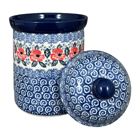 Polish Pottery Canister, 1 Liter in "Rosie's Garden" by Ceramika Artystyczna | A491-1490X Additional Image at PolishPotteryOutlet.com