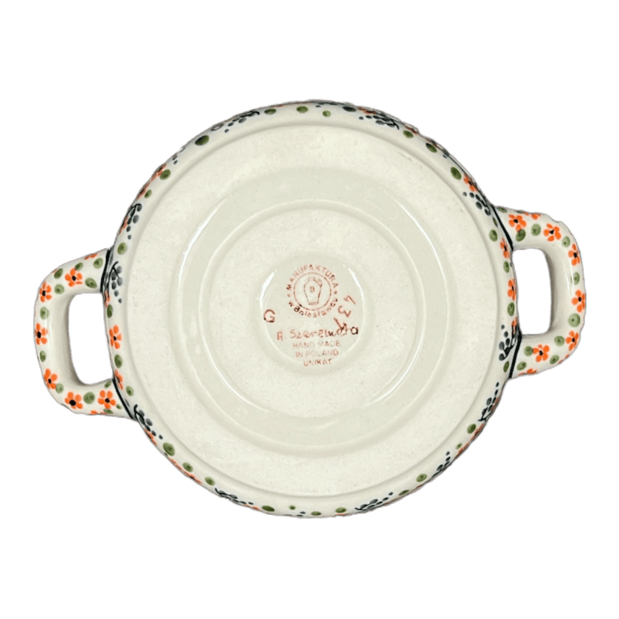 Casserole, Round, Small, 5" x 7.5" in "Peach Blossoms - Solid Rim" by Manufaktura | Z153S-AS46A