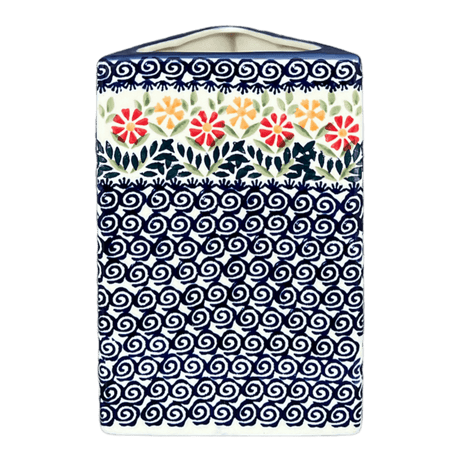 Vase, Triangular, 8" x 4.75" in "Flower Power" by Manufaktura | W027T-JS14