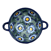 A picture of a Polish Pottery Bowl, Round, Colander/Berry, 7.75", WR (WR62A) in "Impressionist's Dream" by W.R. Ceramika | WR62A-AB3 as shown at PolishPotteryOutlet.com/products/7-75-colander-berry-bowl-impressionists-dream-wr62a-ab3