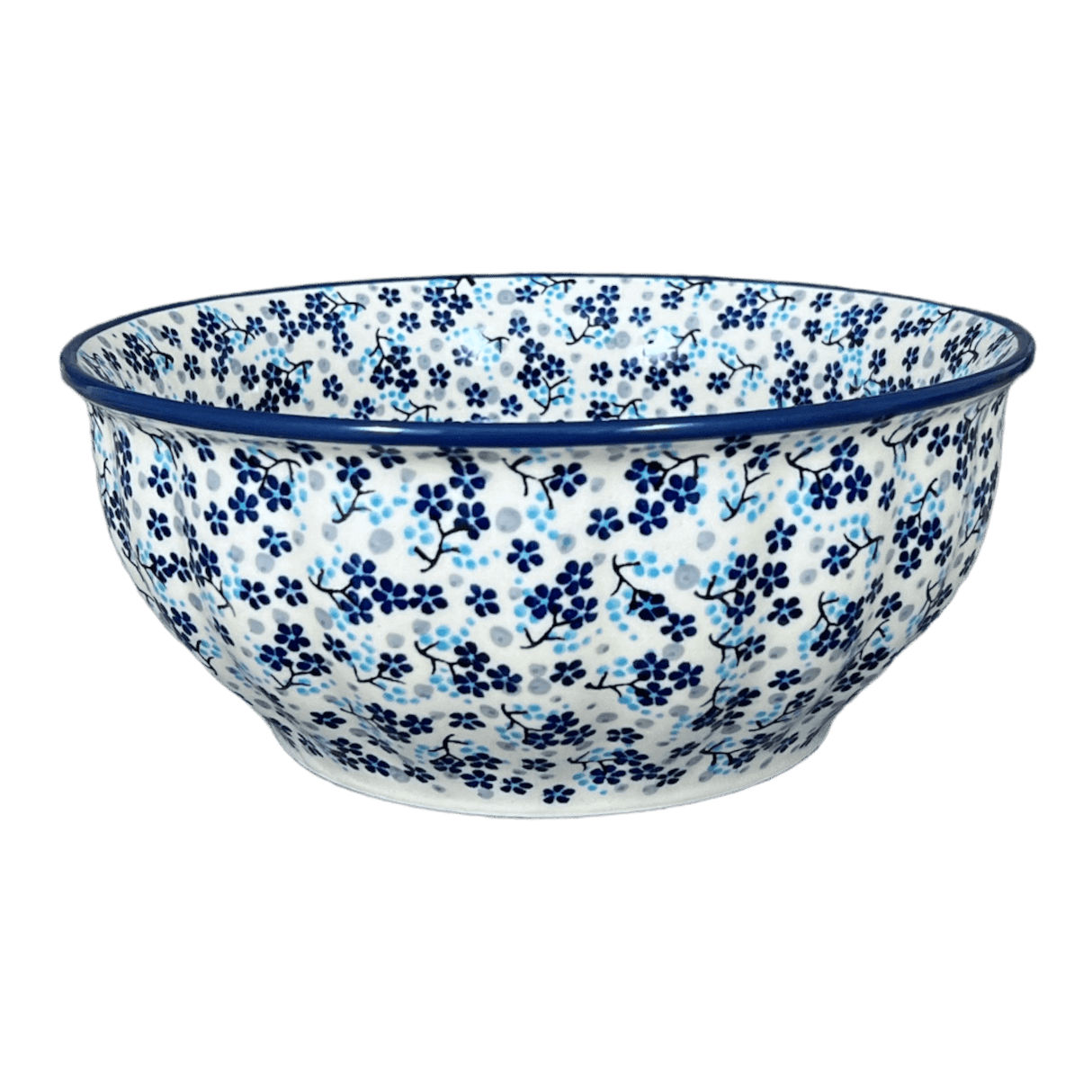 Bowl, Round, 9" Bowl in "Scattered Blues" by Manufaktura | M086S-AS45