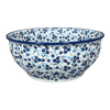 Polish Pottery Bowl, Round, 9" Bowl in "Scattered Blues" by Manufaktura | M086S-AS45 at PolishPotteryOutlet.com