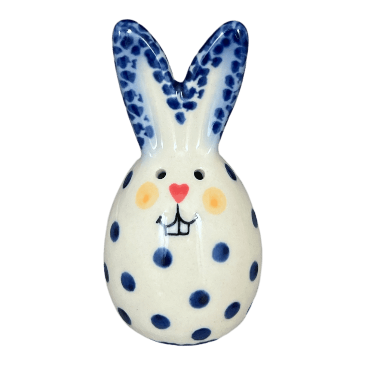 Bunny Salt Shaker, 3.5" in "Dotted Blues" by Galia | GSP11-PG5