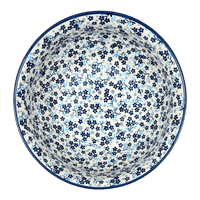 A picture of a Polish Pottery Bowl, Round, 9" Bowl in "Scattered Blues" by Manufaktura | M086S-AS45 as shown at PolishPotteryOutlet.com/products/9-bowl-as45-m086s-as45