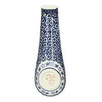 A picture of a Polish Pottery Spoon Rest, Large, 9.25" in "Butterfly Border" by Manufaktura | P007T-P249 as shown at PolishPotteryOutlet.com/products/large-spoon-rest-butterfly-border-p007t-p249