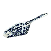 A picture of a Polish Pottery 7" Scoop (Lily of the Valley) | L004T-ASD as shown at PolishPotteryOutlet.com/products/7-coffee-scoop-lily-of-the-valley-l004t-asd