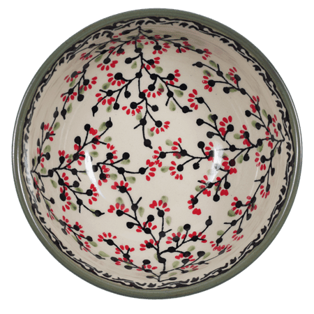 Bowl, Round, 6" in "Cherry Blossoms - Solid Rim" by Manufaktura | M089S-DPGJA