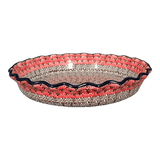 Quiche/Pie Dish, 10" in "Coral Fans" by Ceramika Artystyczna | A636-2199X