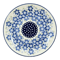 A picture of a Polish Pottery 8.5" Salad Plate (Forget Me Not Bouquet) | T134S-PS28 as shown at PolishPotteryOutlet.com/products/8-5-round-salad-plate-forget-me-not-bouquet-t134s-ps28