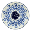 Polish Pottery Plate, Round, Salad, 8.5" in "Forget Me Not Bouquet" by Manufaktura | T134S-PS28 at PolishPotteryOutlet.com