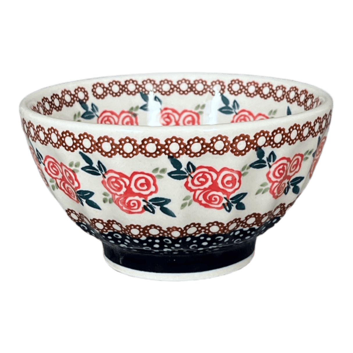 Bowl, Round, Fancy, 5.5" in "Parade of Roses" by Manufaktura | C018T-MCR1