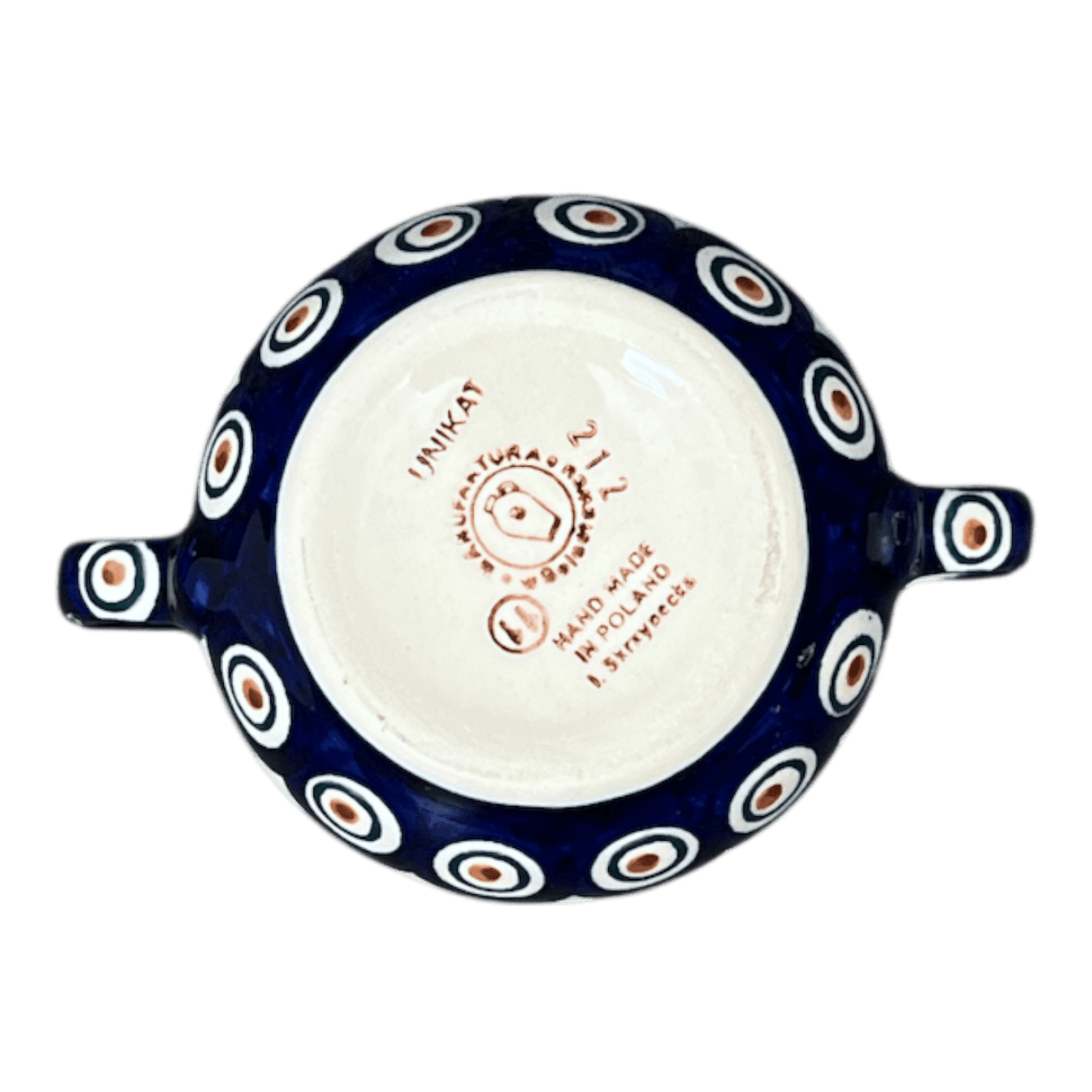 Bowl, Round, Sugar Bowl, 3.5" in "Peacock Dot" by Manufaktura | C015U-54K