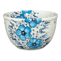 A picture of a Polish Pottery Zaklady 8" Extra-Deep Bowl (Something Blue) | Y985A-ART374 as shown at PolishPotteryOutlet.com/products/8-extra-deep-bowl-something-blue-y985a-art374