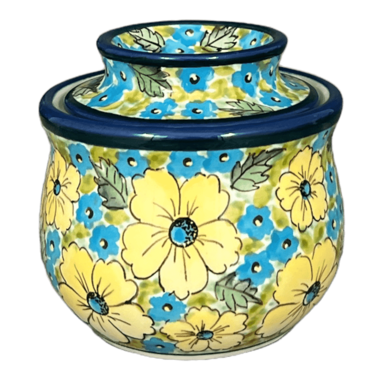 Butter Crock, 4.5" x 3.5" in "Sunny Meadow" by Zaklady | Y1512-ART332