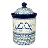 Canister, 1 Liter in "Bullfinch on Blue" by Ceramika Artystyczna | A491-U4830