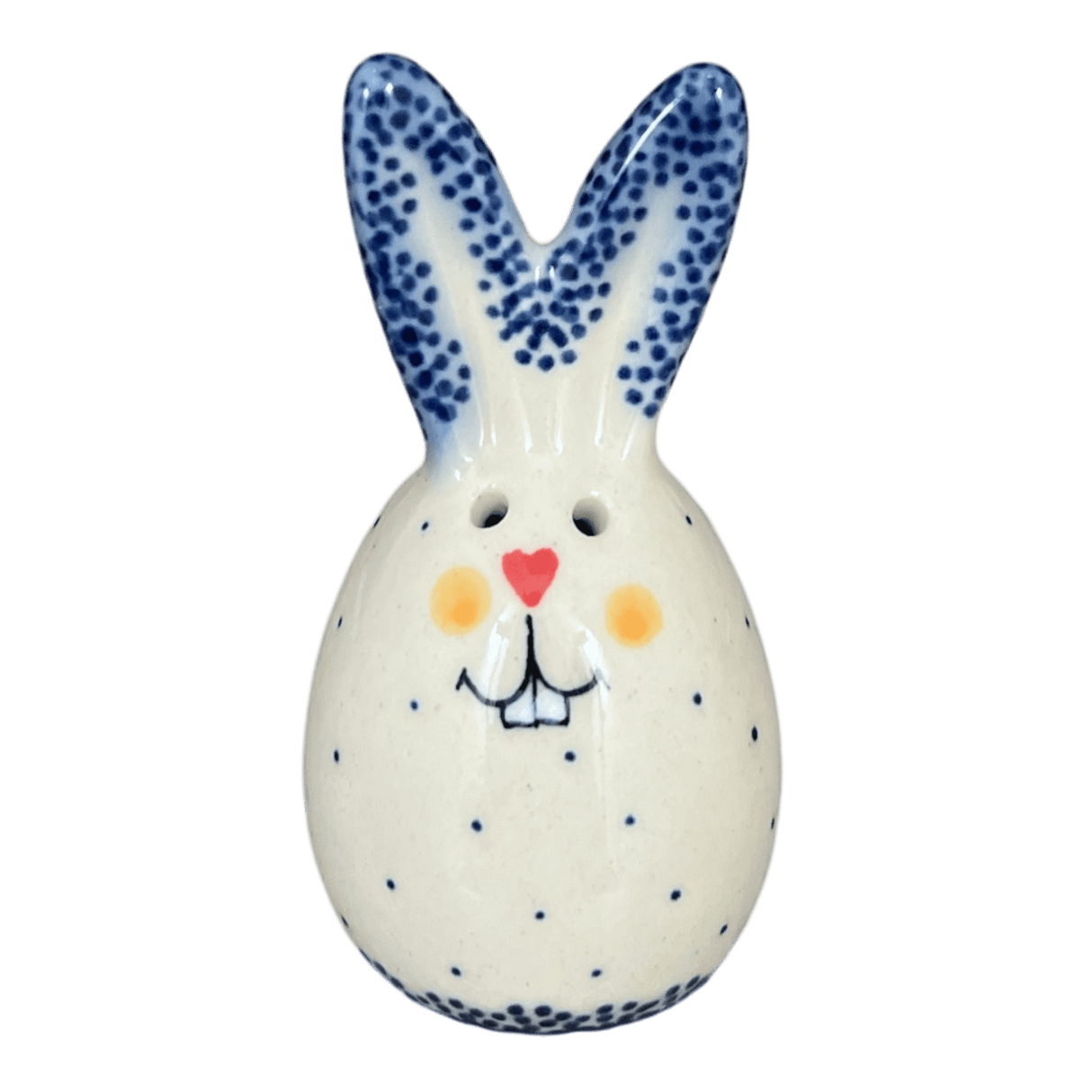 Bunny Salt Shaker, 3.5" in "Blue Speckled" by Galia | GSP11-PKN