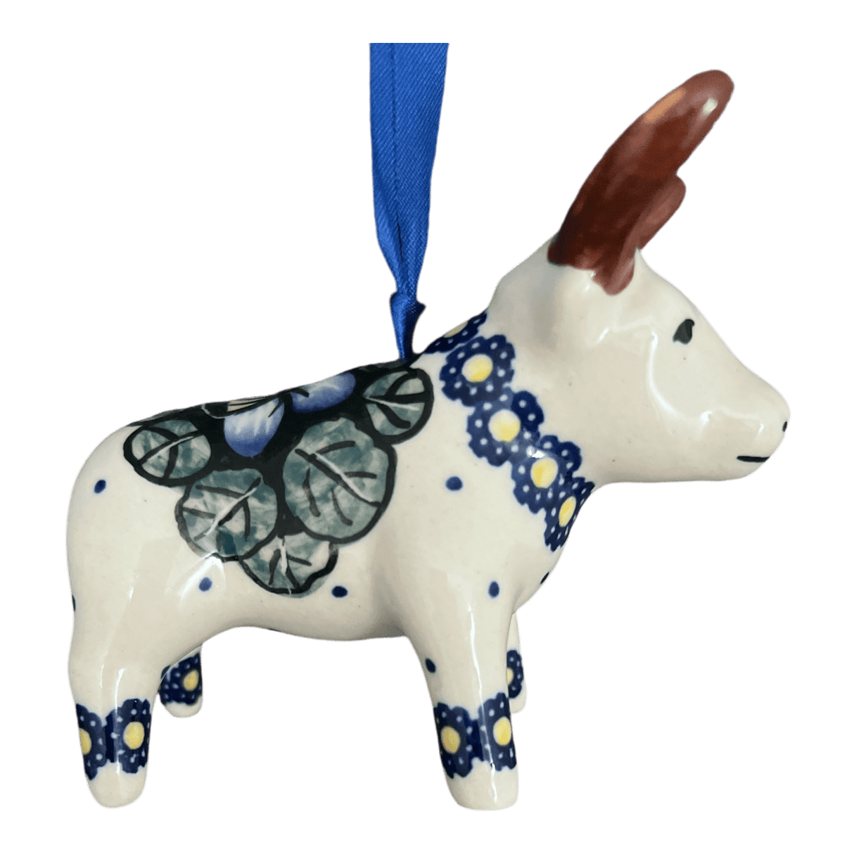 Ornament, Bull in "Pansies" by Manufaktura | K167S-JZB