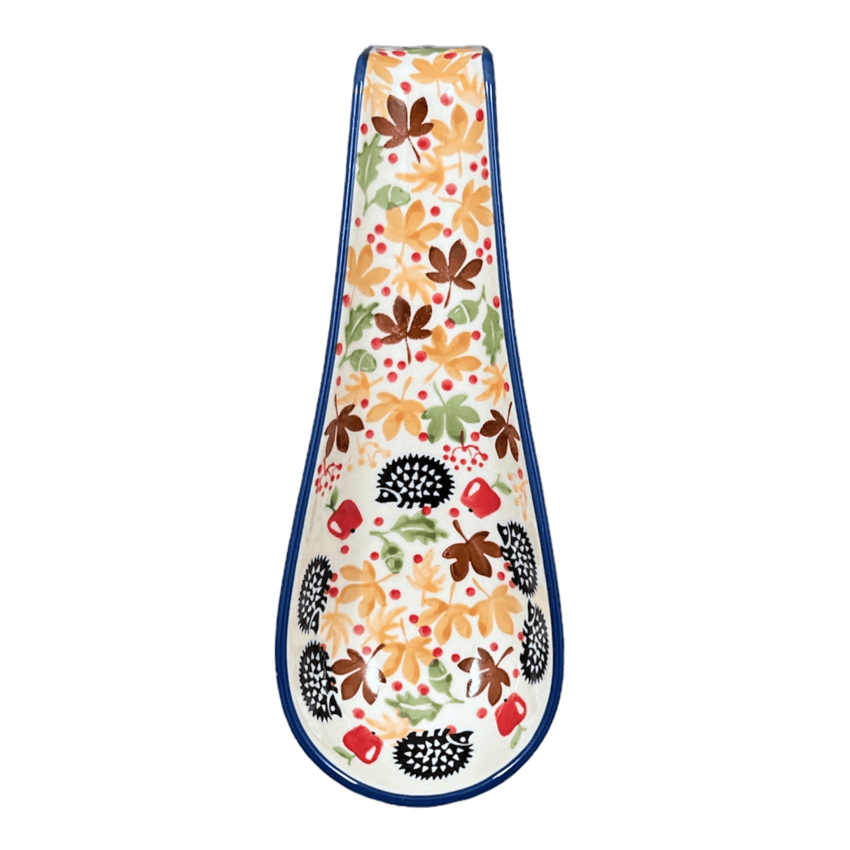 Spoon Rest, Large, 9.25" in "Hedgehog Harvest" by Manufaktura | P007U-AS71