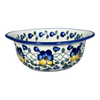 Polish Pottery Bowl, Round, Soup, 22 oz, WR (WR51B) in "Pansy Wreath" by W.R. Ceramika | WR51B-EZ2 at PolishPotteryOutlet.com