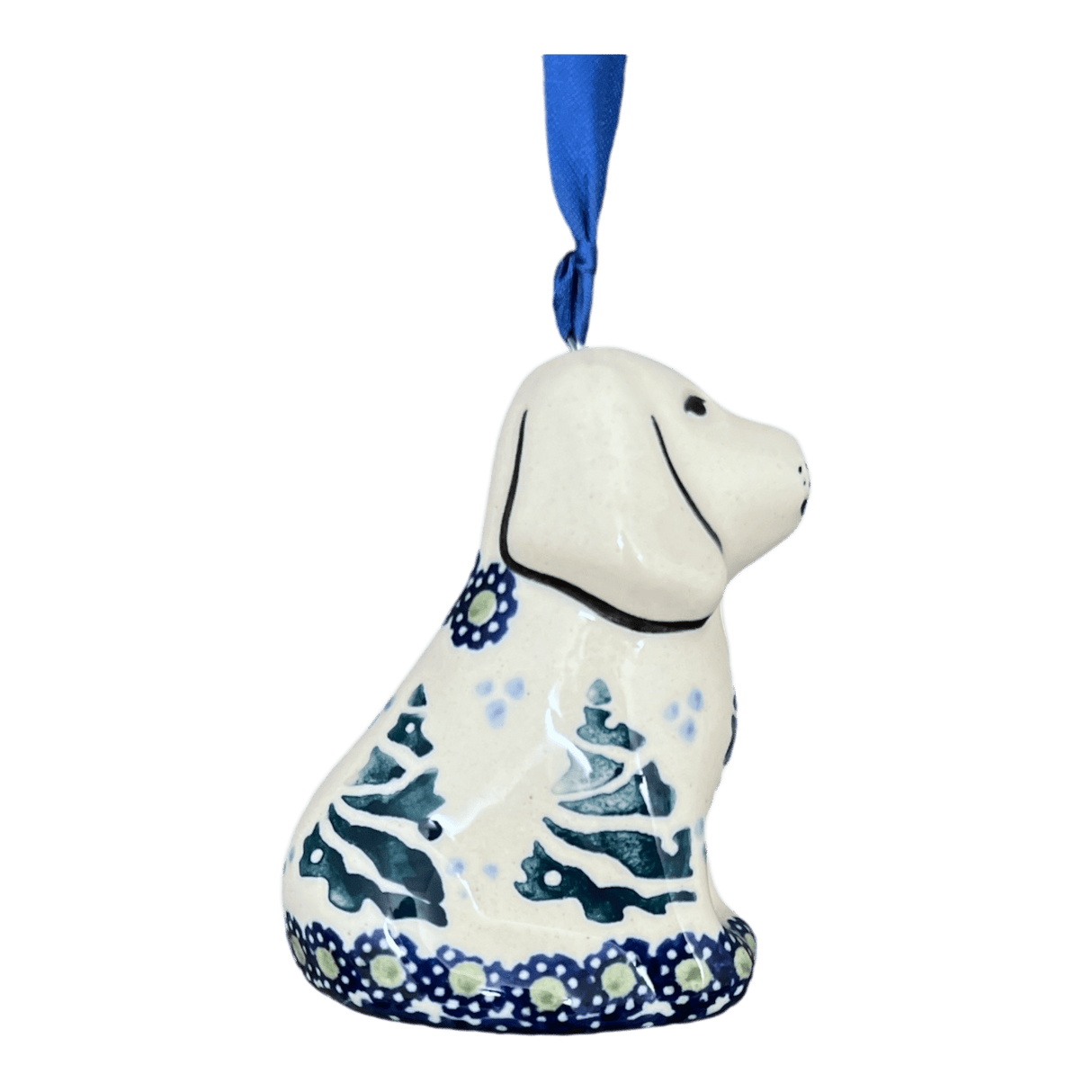 Ornament, Dog, 3" in "Snowy Pines" by Manufaktura | K164T-U22