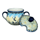 Bowl, Round, Sugar Bowl, 3.5" in "Soaring Swallows" by Manufaktura | C015S-WK57