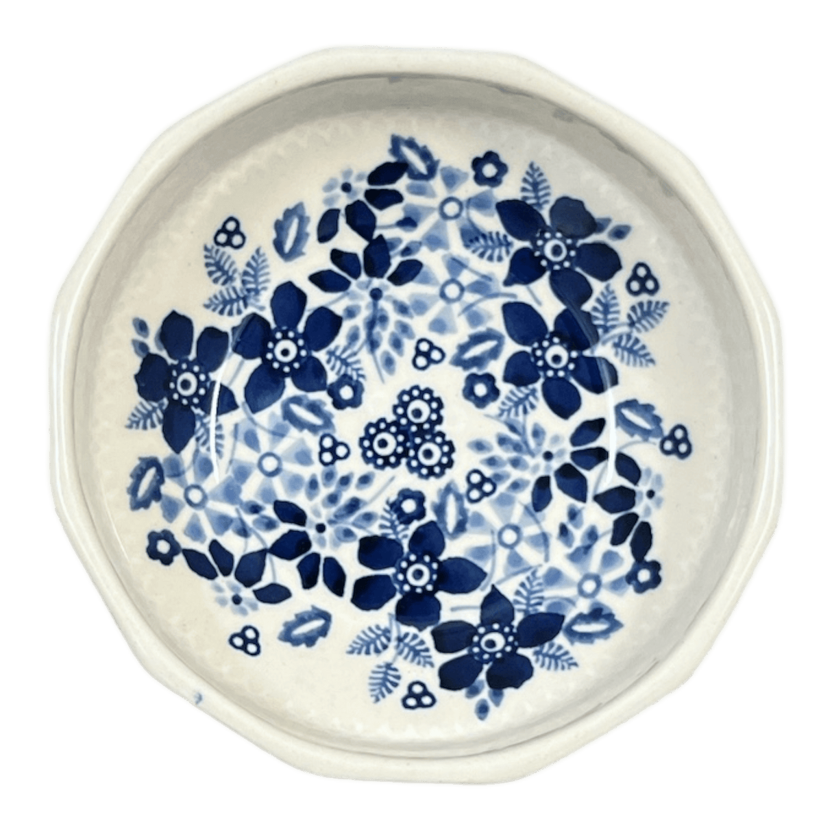 Bowl, Multiangular, 5" in "Duet in Blue & White" by Manufaktura | M058S-SB04