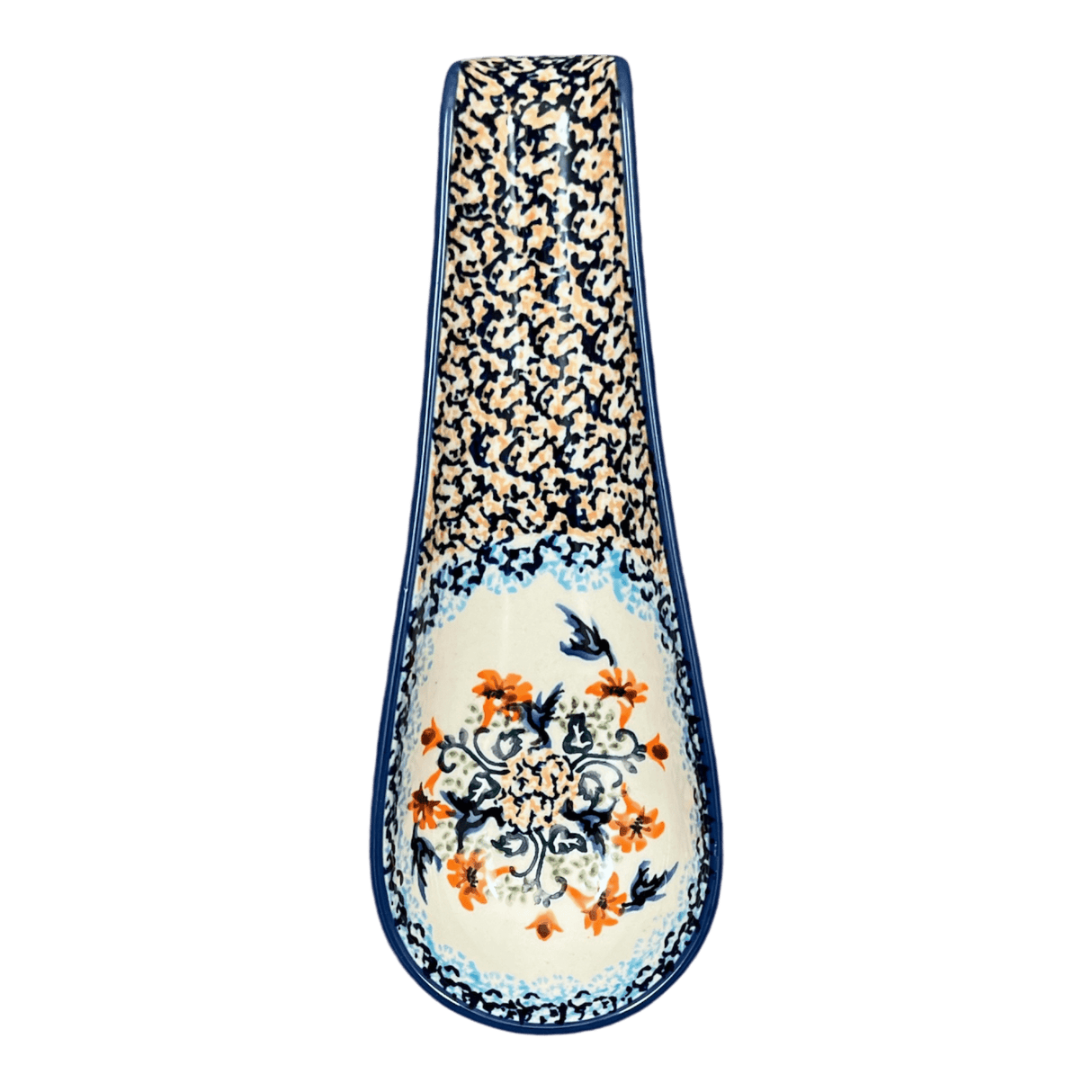 Spoon Rest, Large, 9.25" in "Hummingbird Harvest" by Manufaktura | P007S-JZ35