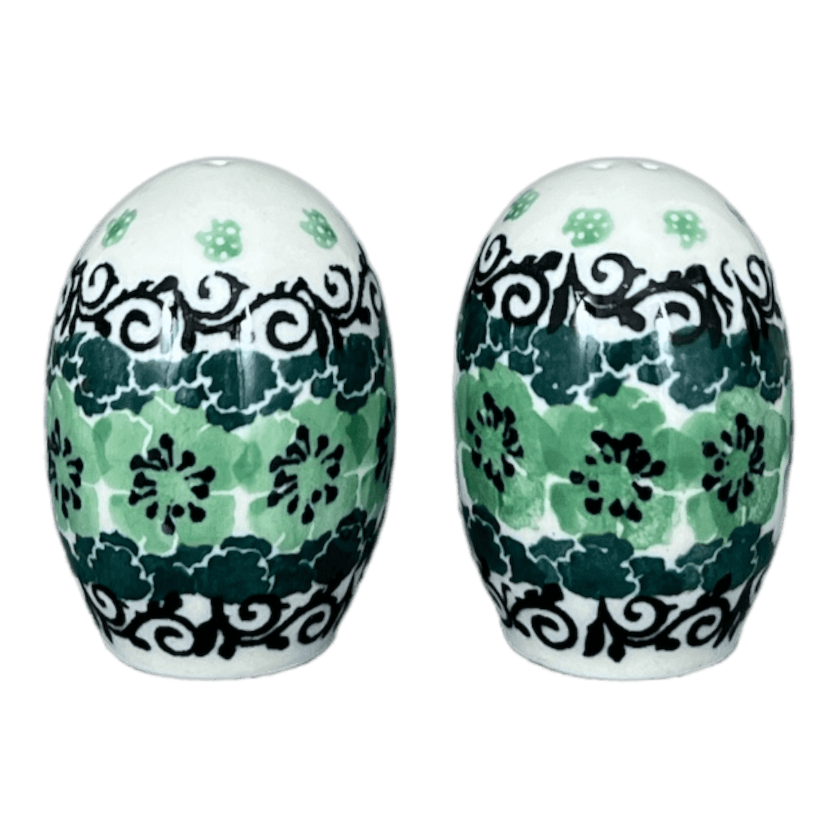 Salt & Pepper, 2" in "Ring of Green" by Ceramika Artystyczna | A735S-1479X