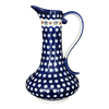 Polish Pottery Pitcher, Lotos, 0.8 Liter, WR (WR7E) in "Mosquito" by W.R. Ceramika | WR7E-SM3 at PolishPotteryOutlet.com