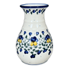 Polish Pottery Vase, Tall, 8.5", WR (WR30D) in "Pansy Wreath" by W.R. Ceramika | WR30D-EZ2 at PolishPotteryOutlet.com