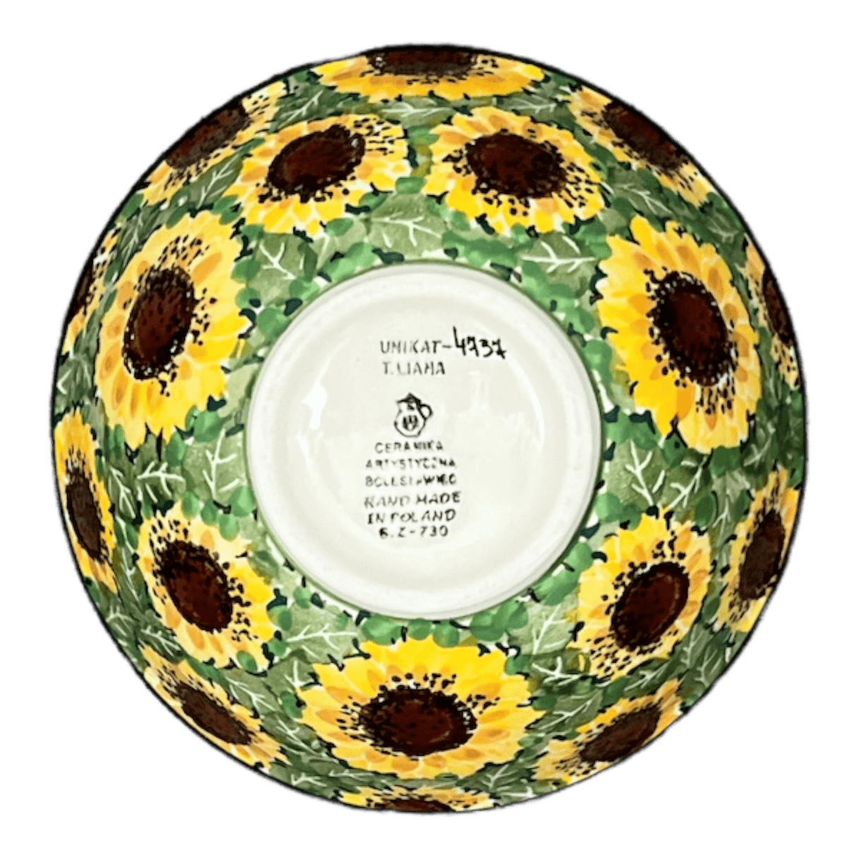 Bowl, Round, Kitchen, 5.5" in "Sunflower Field" by Ceramika Artystyczna | A059-U4737