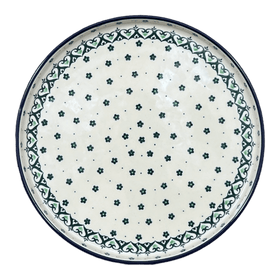 Polish Pottery CA 10" Round Tray (Emerald Hearts) | AE93-2450X Additional Image at PolishPotteryOutlet.com
