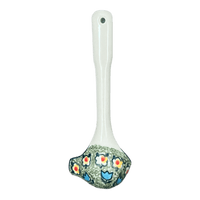 A picture of a Polish Pottery Gravy Ladle (Amsterdam) | L015S-LK as shown at PolishPotteryOutlet.com/products/7-5-gravy-ladle-amsterdam-l015s-lk