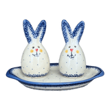 Shaker, Bunny, Set, 4.3" in "Blue Speckled" by Galia | GSP12-PKN