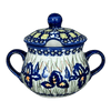 Polish Pottery 3.5" Traditional Sugar Bowl (Iris) | C015S-BAM at PolishPotteryOutlet.com