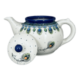 Teapot, 1.2 Liter in "Peacock Plume" by Ceramika Artystyczna | A060-2218X