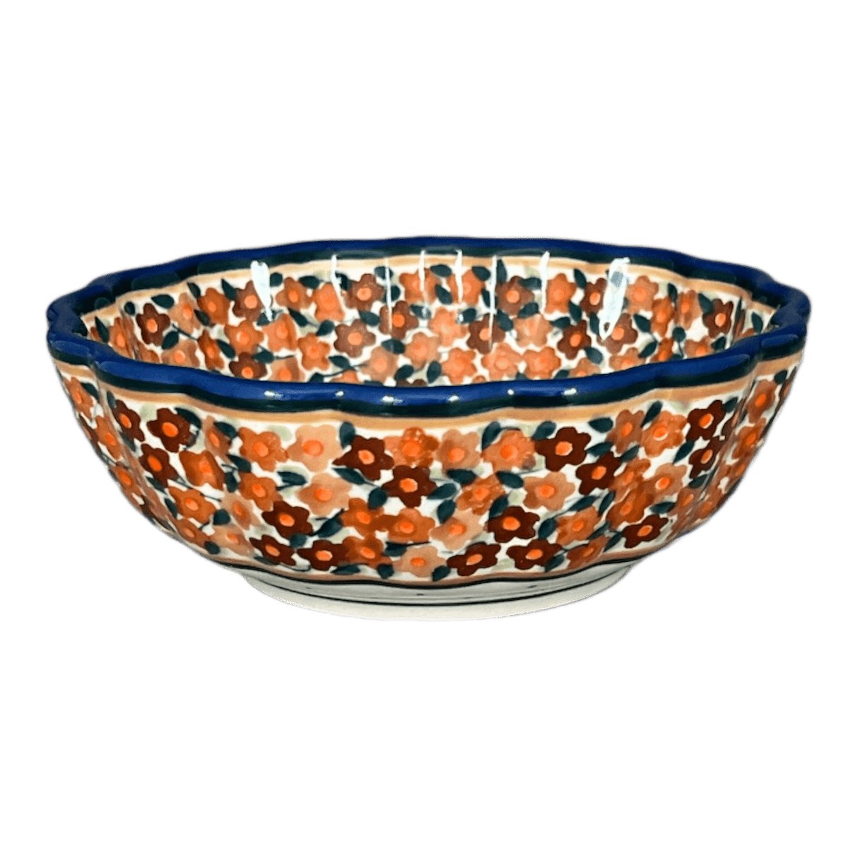 Bowl, Round, Blossom, 6" in "Orange Wreath" by Zaklady | Y1945A-DU52