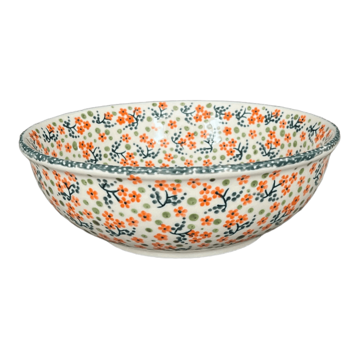 Bowl, Round, 8.5" in "Peach Blossoms" by Manufaktura | M135S-AS46