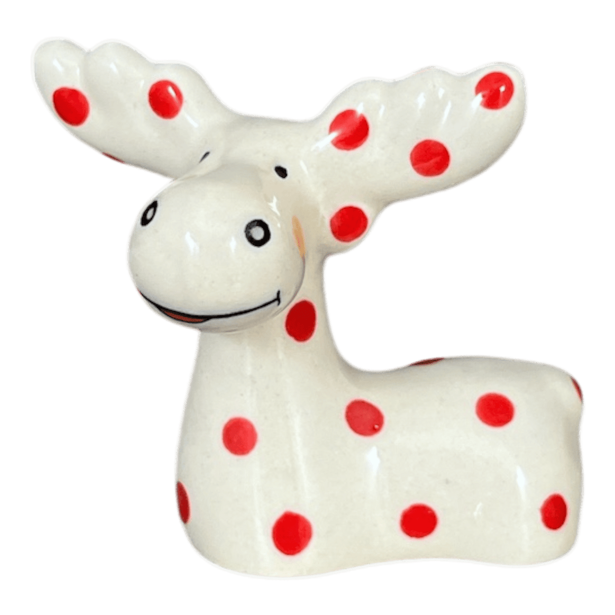 Figurine, Reindeer, 3.25" in "Dotted Reds" by Galia | GZW32-PG3