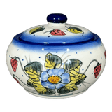 Container, Round, Covered, 5" x 4", WR (WR31I) in "Strawberries & Blossoms" by W.R. Ceramika | WR31I-WR2