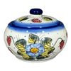 Polish Pottery Container, Round, Covered, 5" x 4", WR (WR31I) in "Strawberries & Blossoms" by W.R. Ceramika | WR31I-WR2 at PolishPotteryOutlet.com